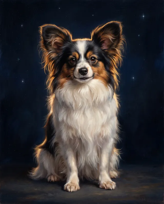 Illustration of a Papillon